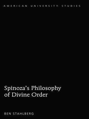 cover image of Spinoza's Philosophy of Divine Order